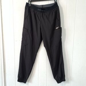 Carhartt Womens Small Force Joggers Pants Pull On Athletic Black Cargo Pockets